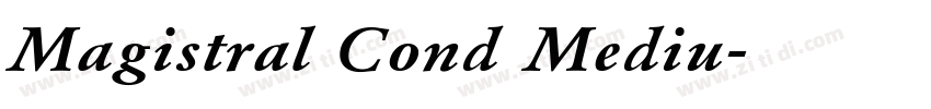 Magistral Cond Mediu字体转换